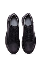 Erkek Siyah Deri Casual Sneaker | Derimod