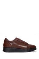 Erkek Kahverengi Deri Casual Sneaker | Derimod