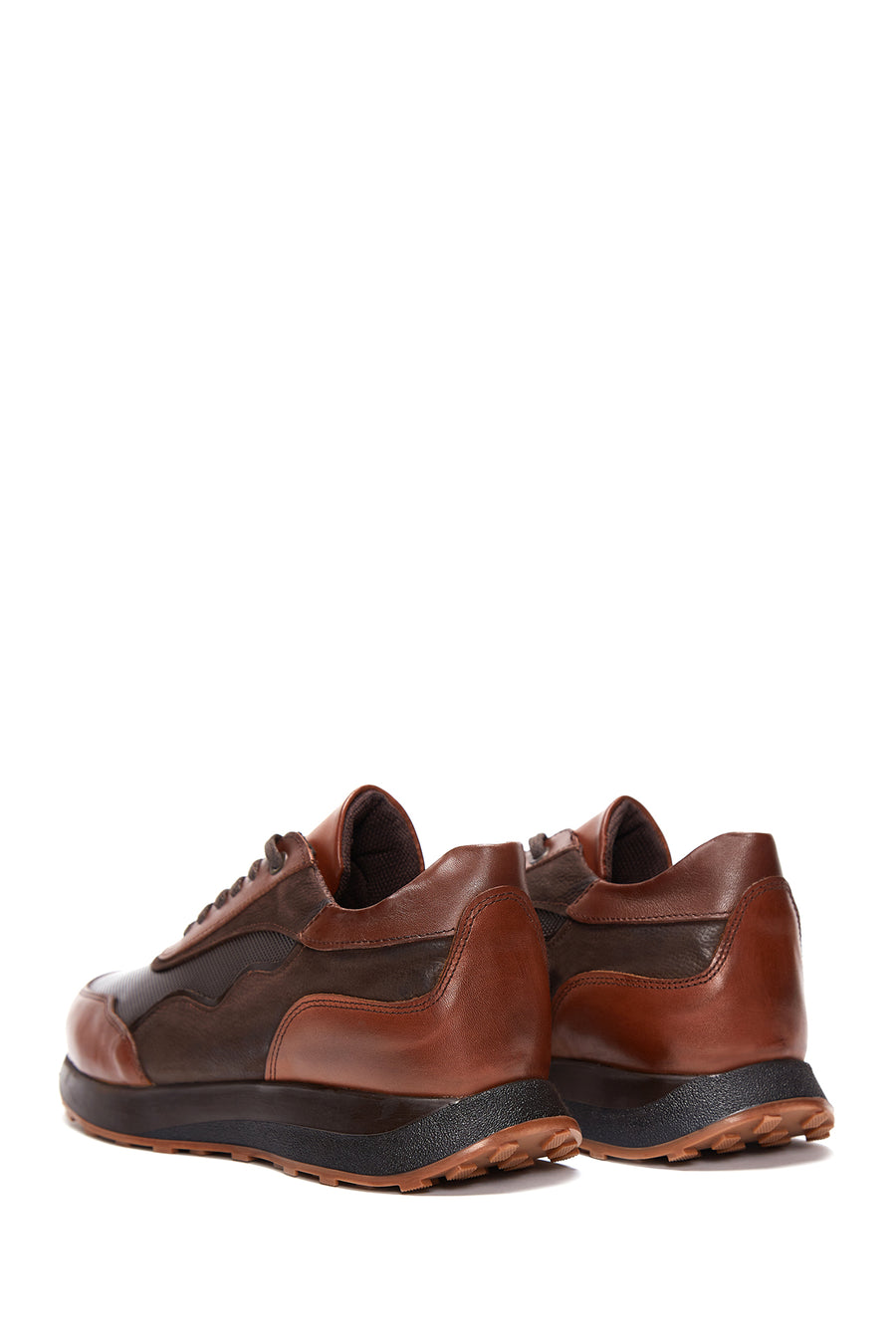 Men's Black Leather Detailed Sneaker