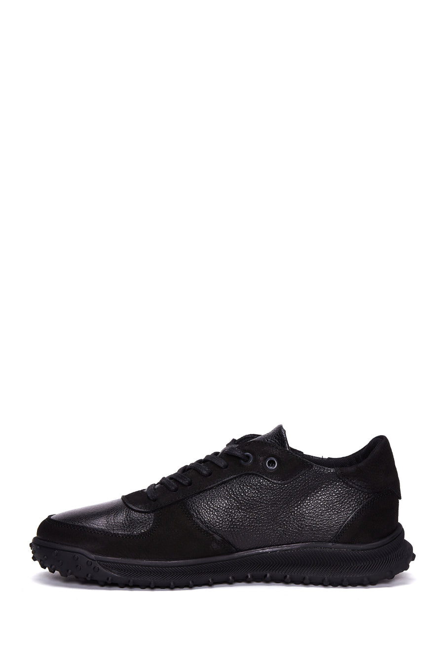 Men's Black Leather Sneaker