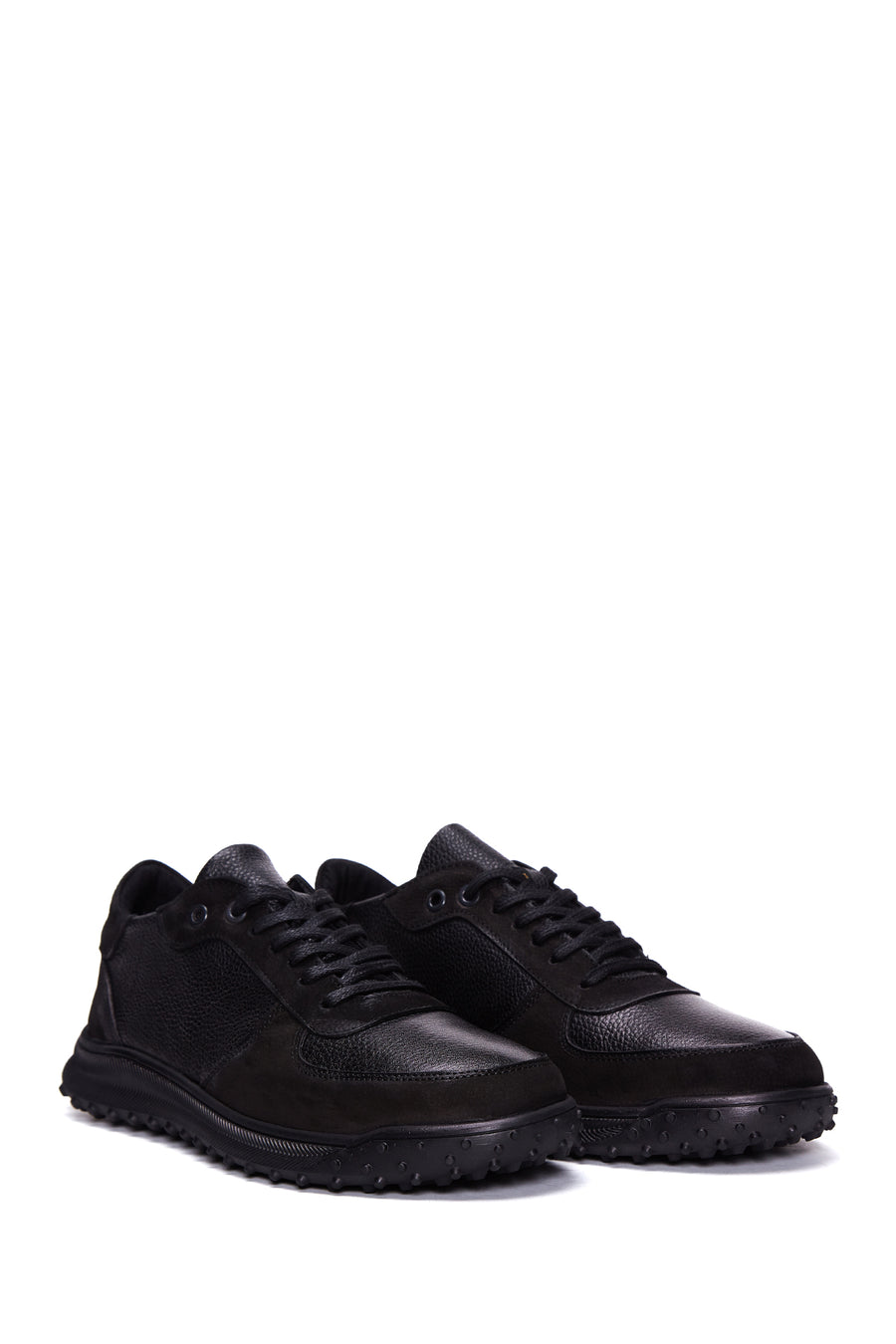 Men's Black Leather Sneaker