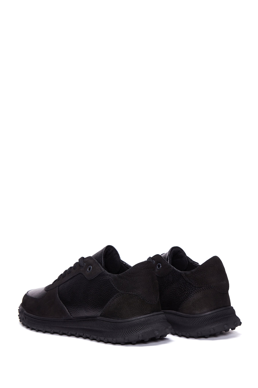 Men's Black Leather Sneaker