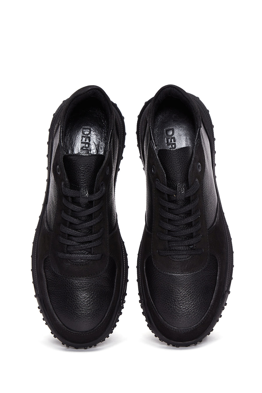 Men's Black Leather Sneaker