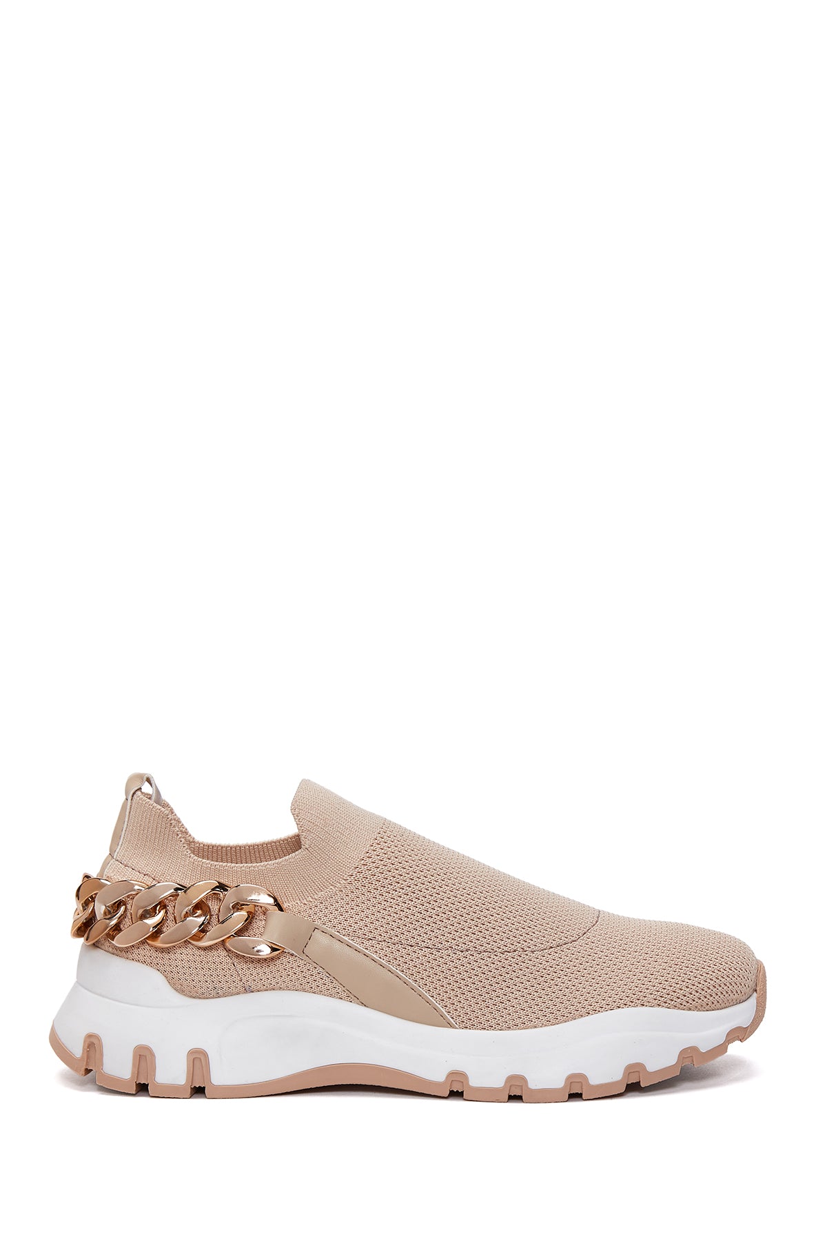 Women's Beige Thick Soled Chain Sneaker 22WFE13906F | Derimod