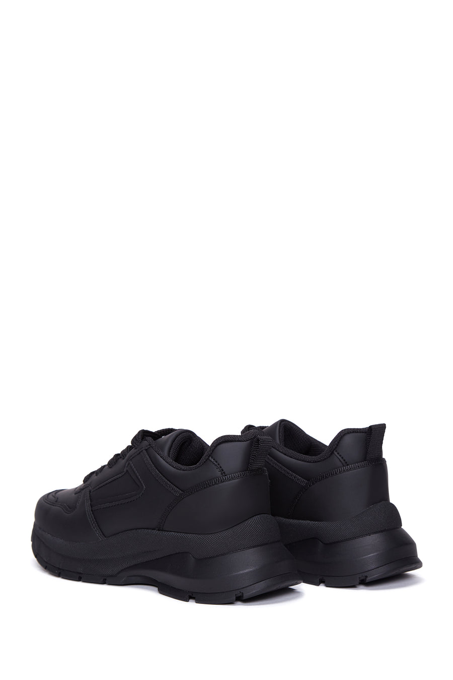 Women's Black Thick Soled Sneaker