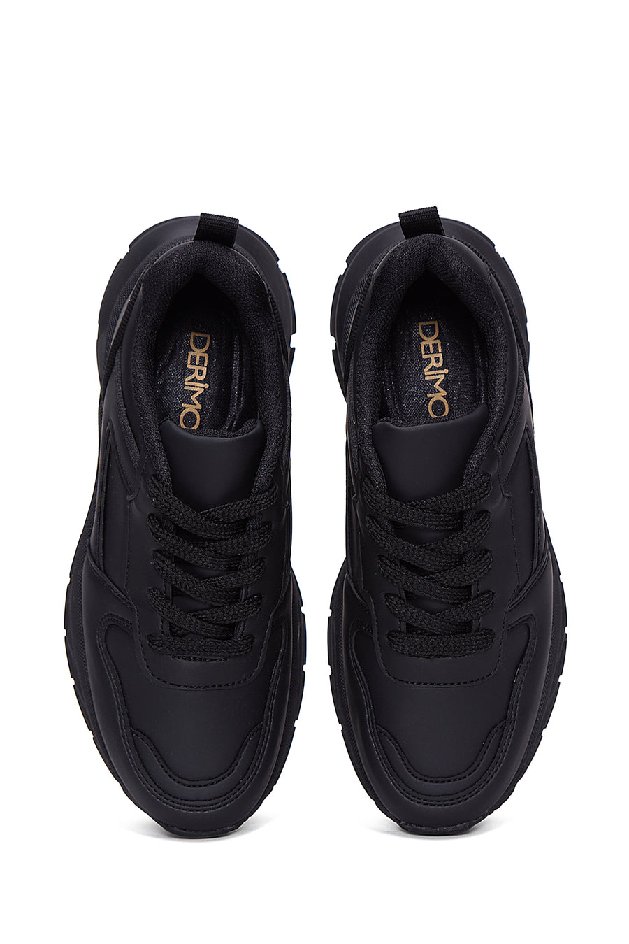 Women's Black Thick Soled Sneaker