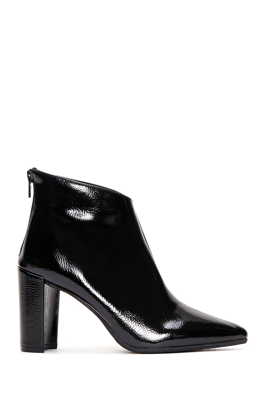 Women's Patent Leather Heeled Boots 22WFE170516 | Derimod