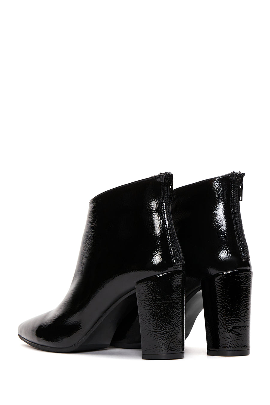 Women's Patent Leather Heeled Boots