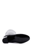 Women's Black Zipper Heeled Classic Boots | Derimod