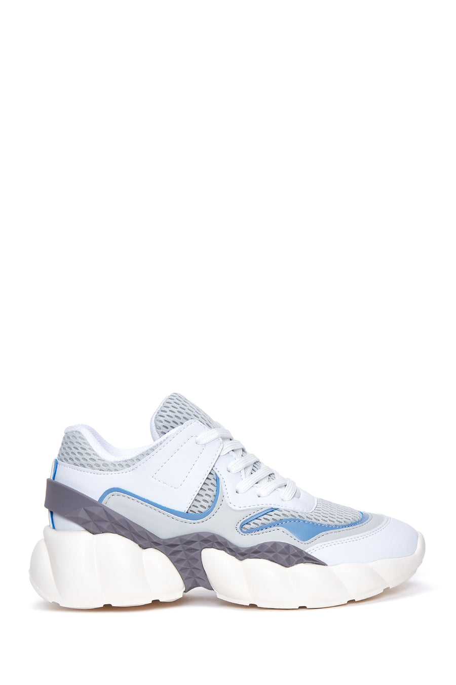 Women's Blue White Thick Soled Sneaker 22WFE191714 | Derimod