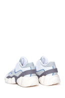 Women's Blue White Thick Soled Sneaker | Derimod