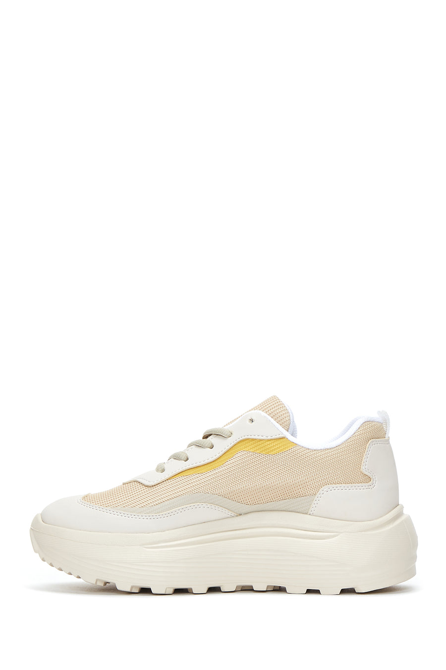 Women's Beige Thick Soled Sneaker