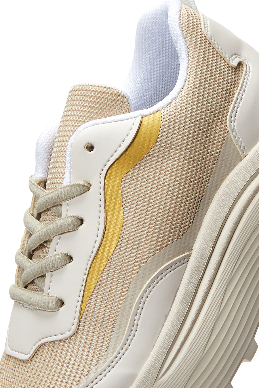 Women's Beige Thick Soled Sneaker
