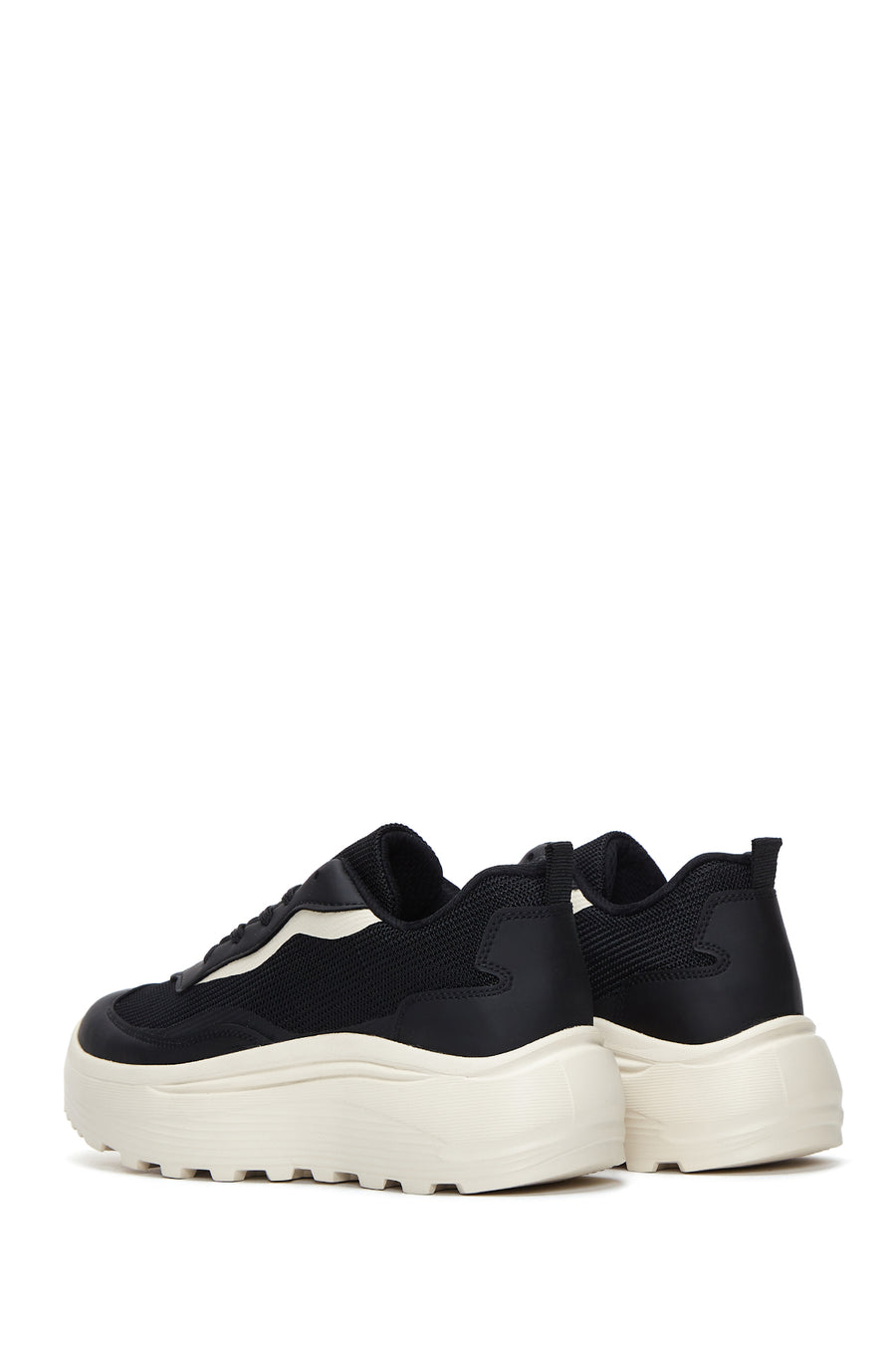Kadın Siyah Kalın Tabanlı Sneaker