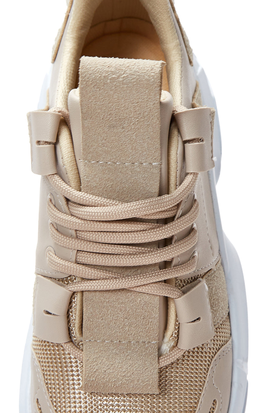 Kadın Bej Yüksek Taban Sneaker