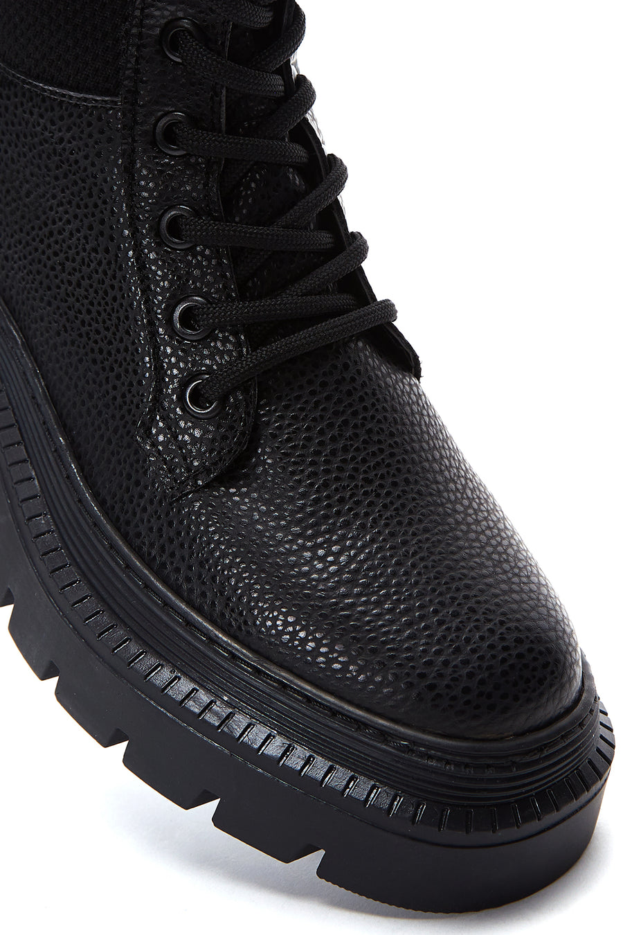 Women's Black Lace-Up Boots
