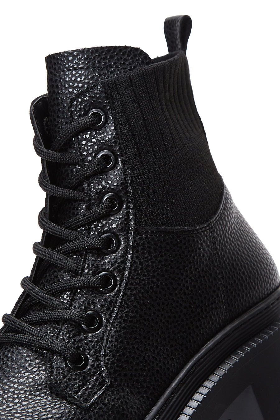 Women's Black Lace-Up Boots