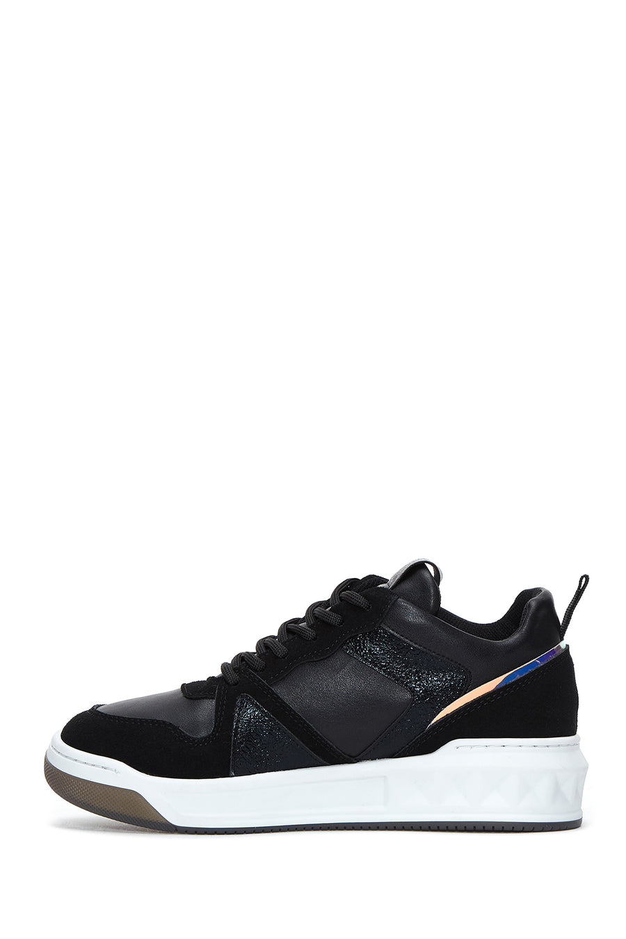 Women's Black Lace-Up Sneaker