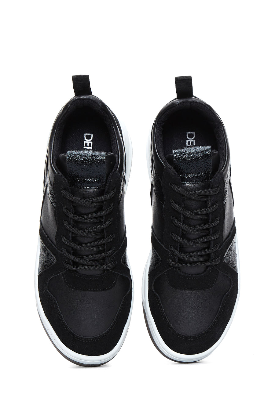 Women's Black Lace-Up Sneaker