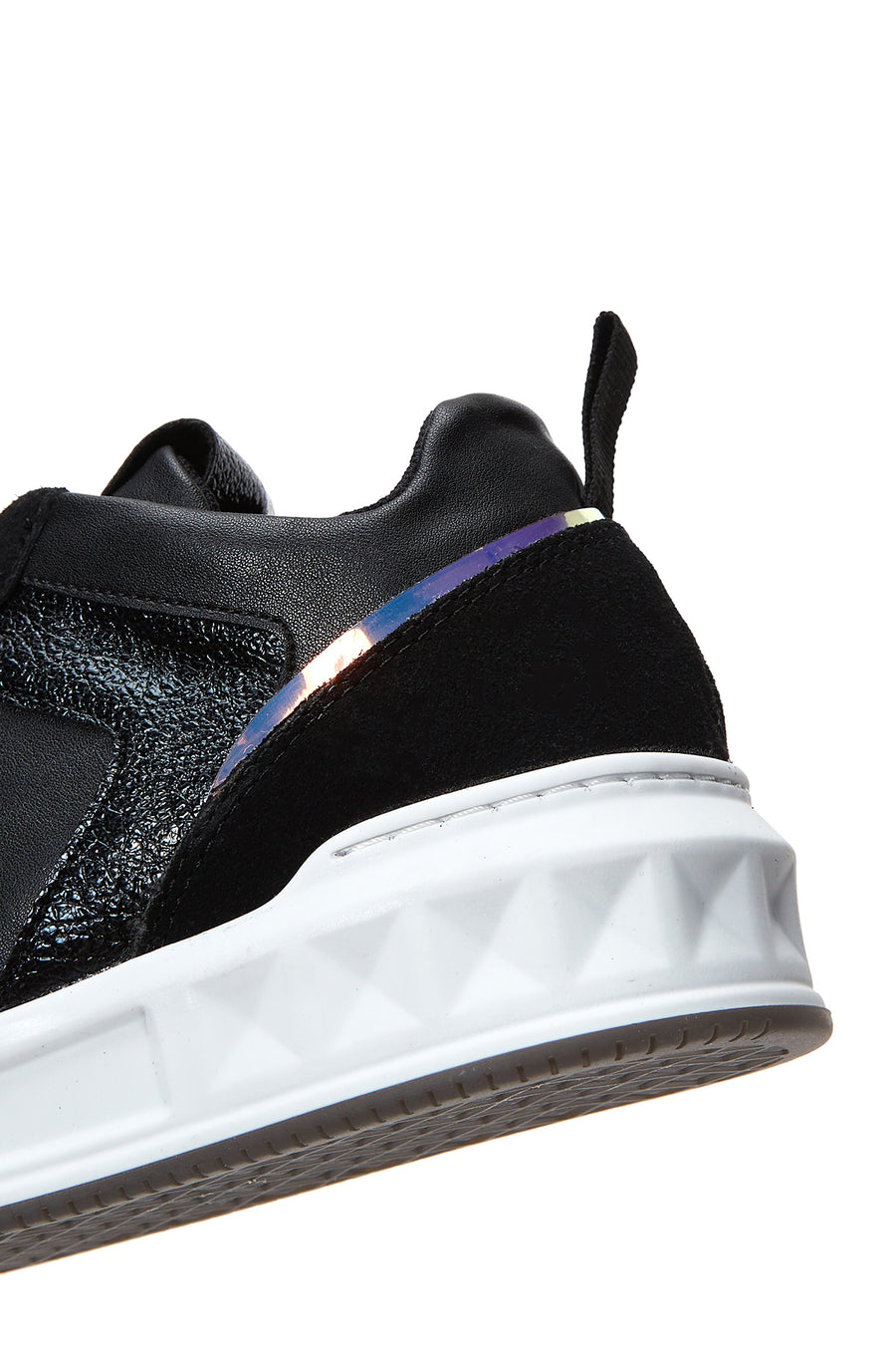 Women's Black Lace-Up Sneaker
