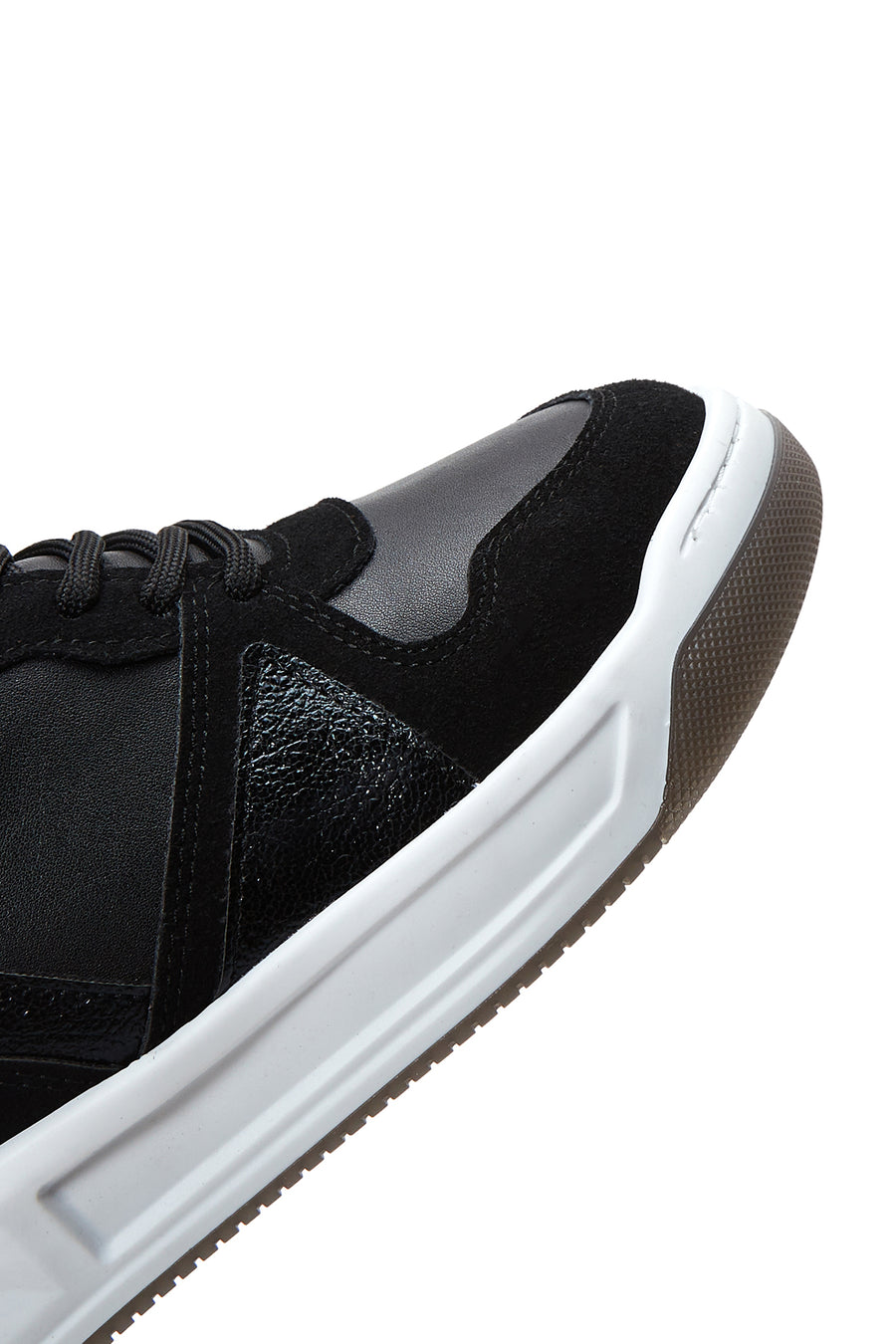 Women's Black Lace-Up Sneaker