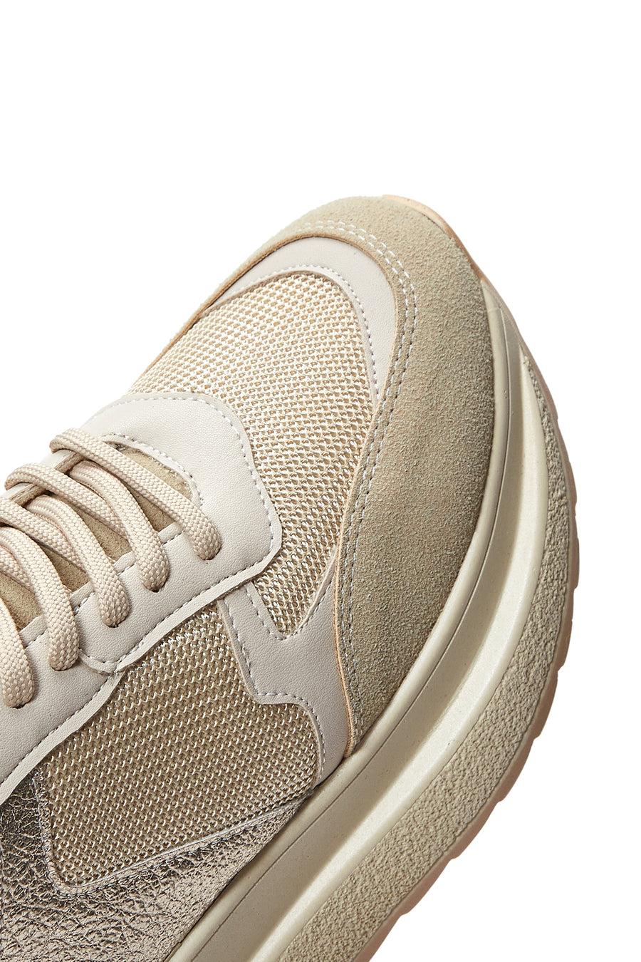 Kadın Bej  Kalın Tabanlı Sneaker
