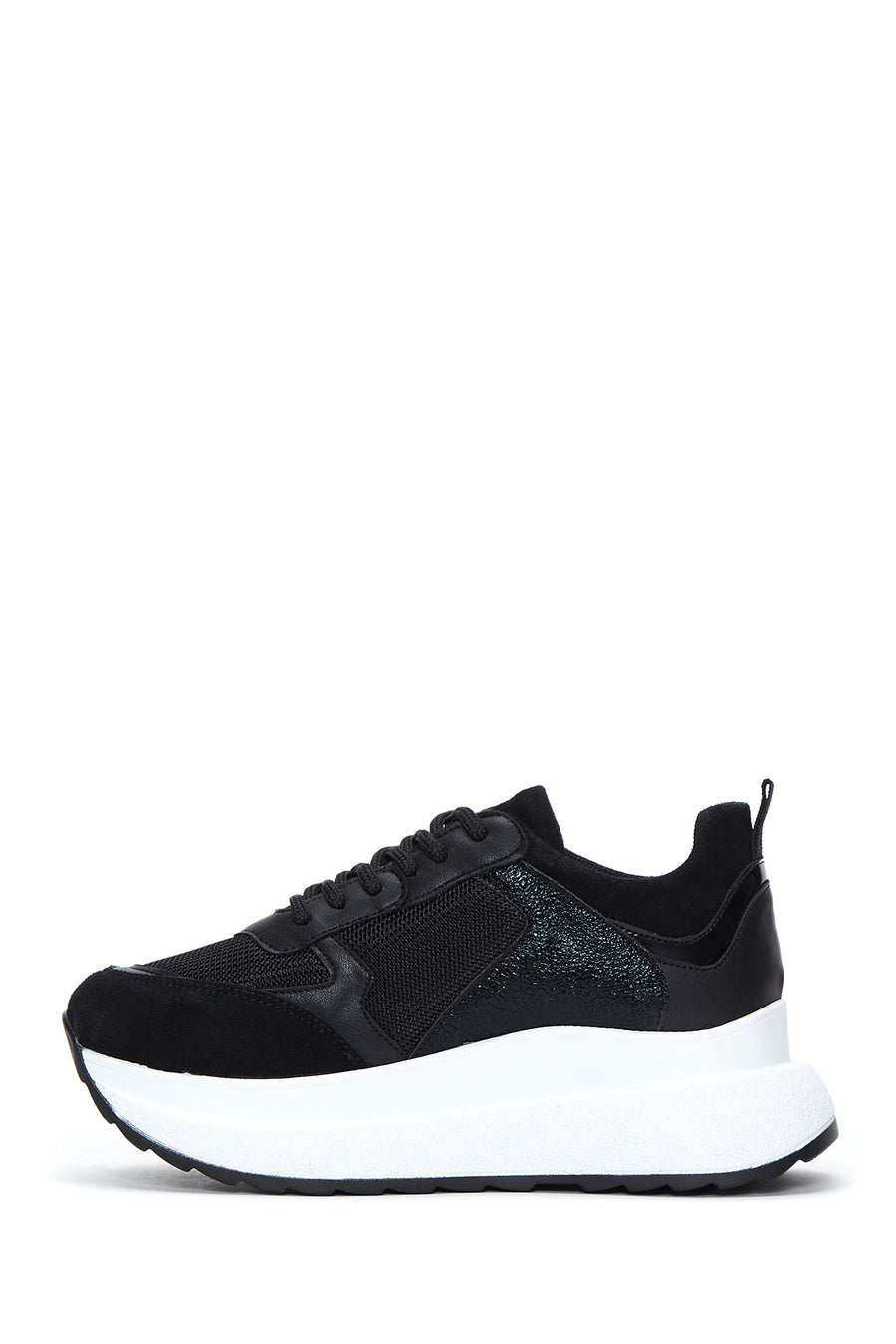 Women's Black Thick Soled Sneaker