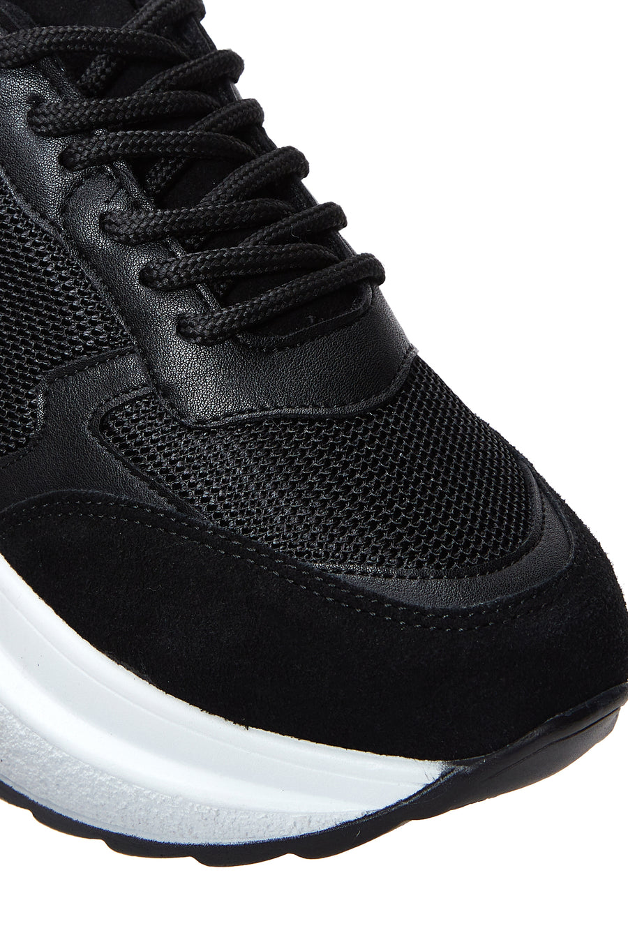 Women's Black Thick Soled Sneaker