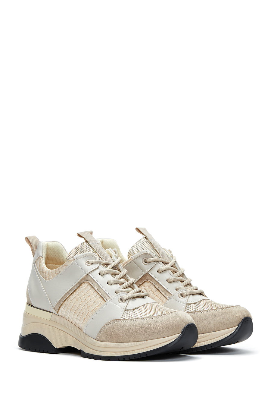 Women's Beige Thick Soled Sneaker