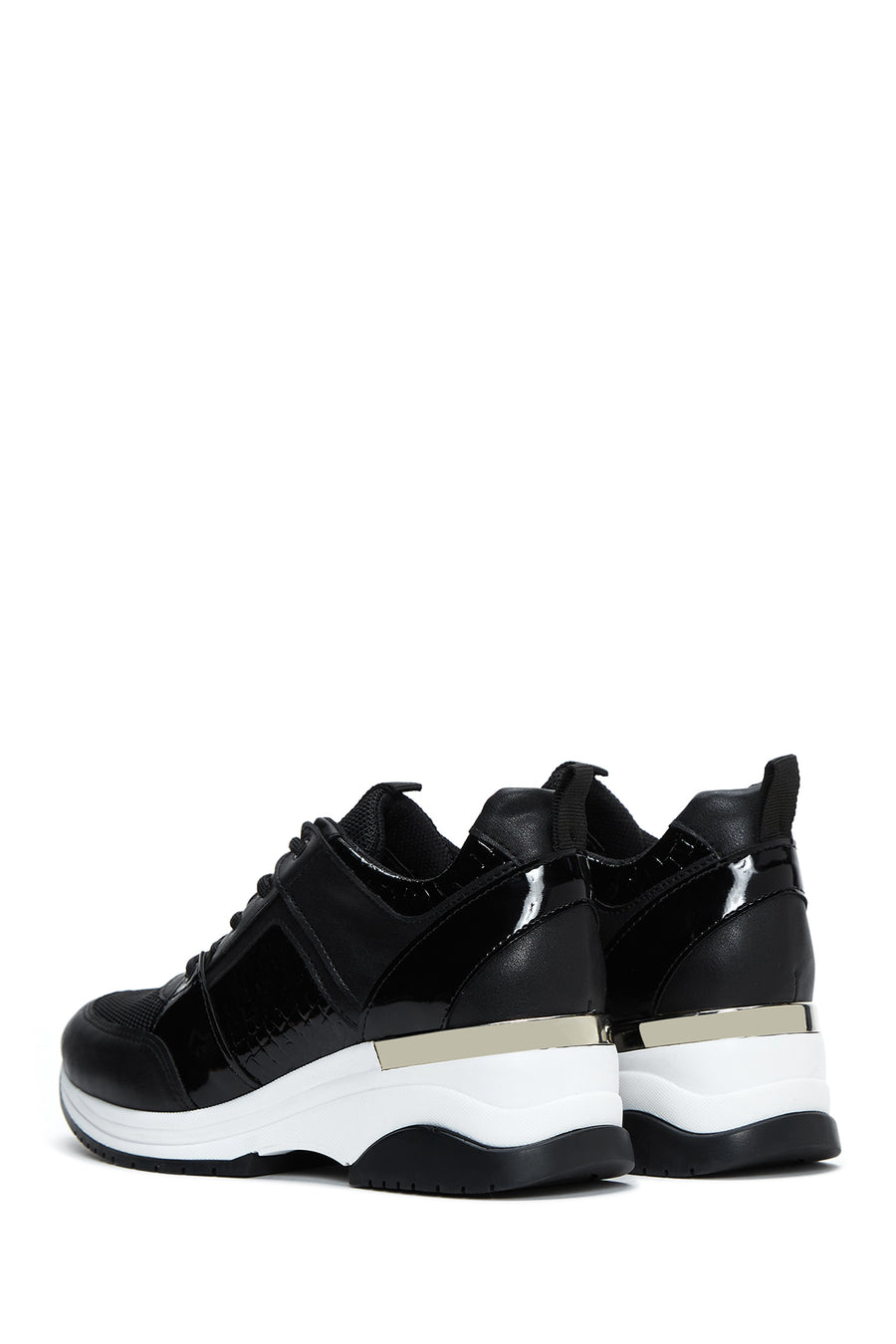 Women's Black Thick Soled Sneaker