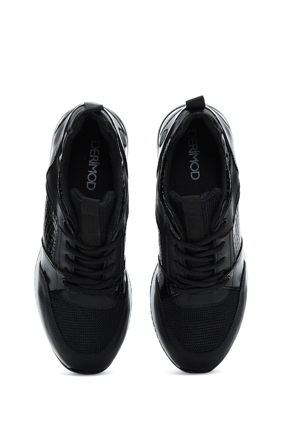 Women's Black Thick Soled Sneaker