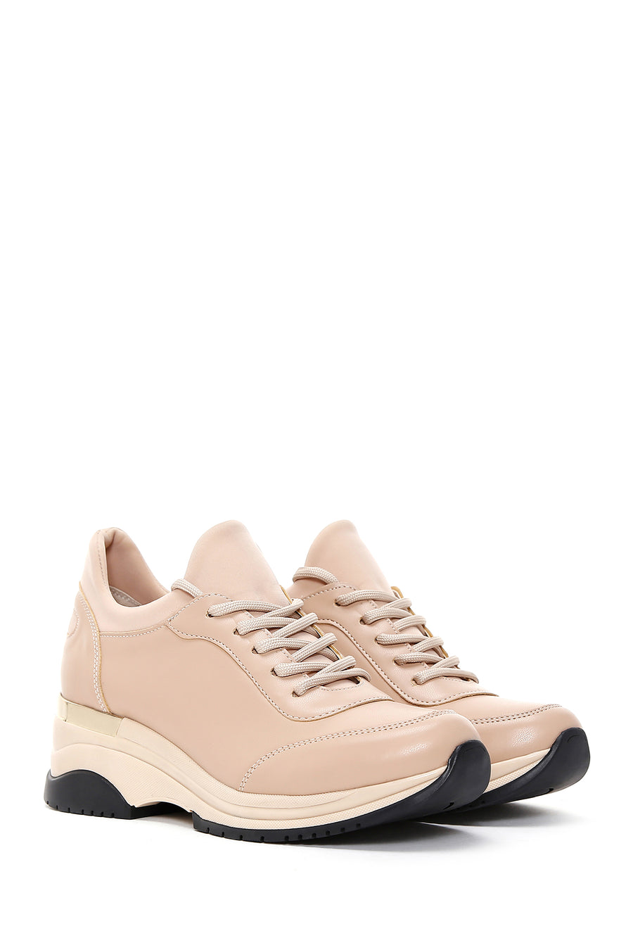 Women's Beige Thick Soled Sneaker