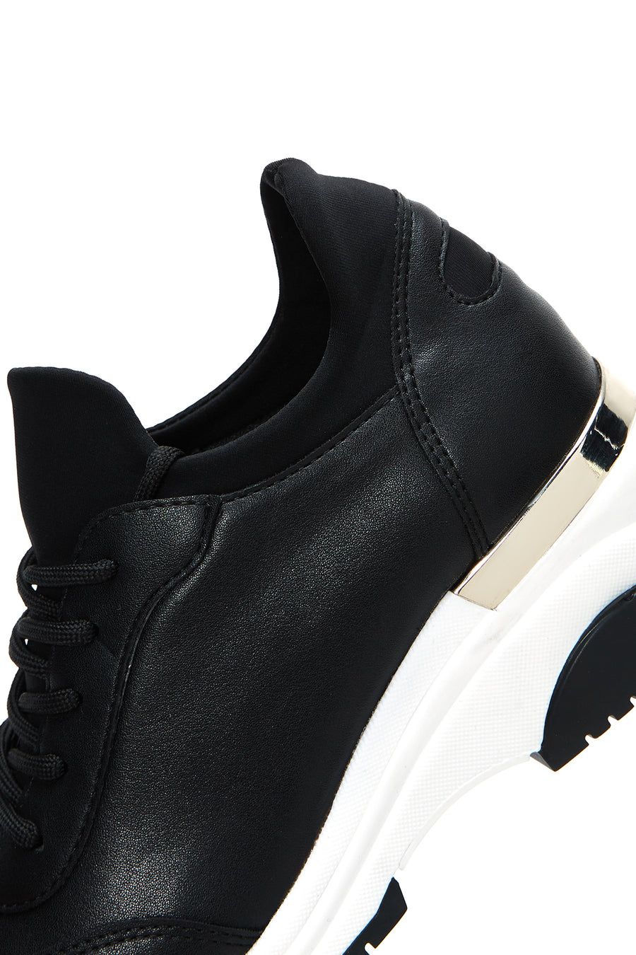 Kadın Siyah Kalın Tabanlı Sneaker