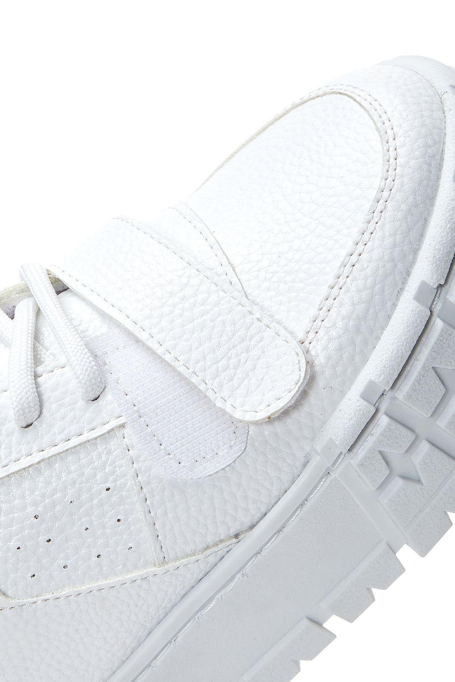 Women's White Thick Sole High Top Sneaker