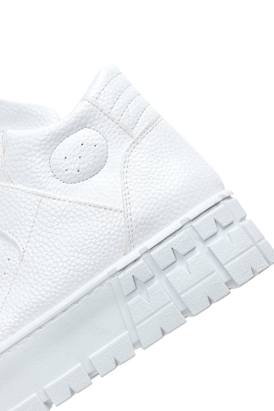 Women's White Thick Sole High Top Sneaker