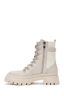 Women's Beige Zippered Boots | Derimod
