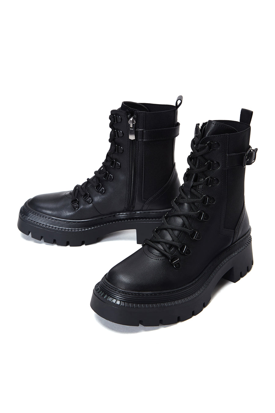 Women's Black Zippered Boots