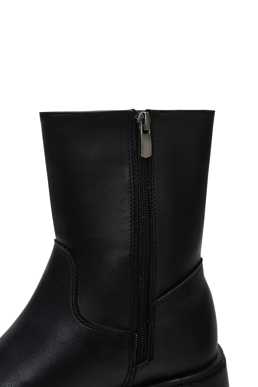Women's Black Thick Soled Zippered Boots