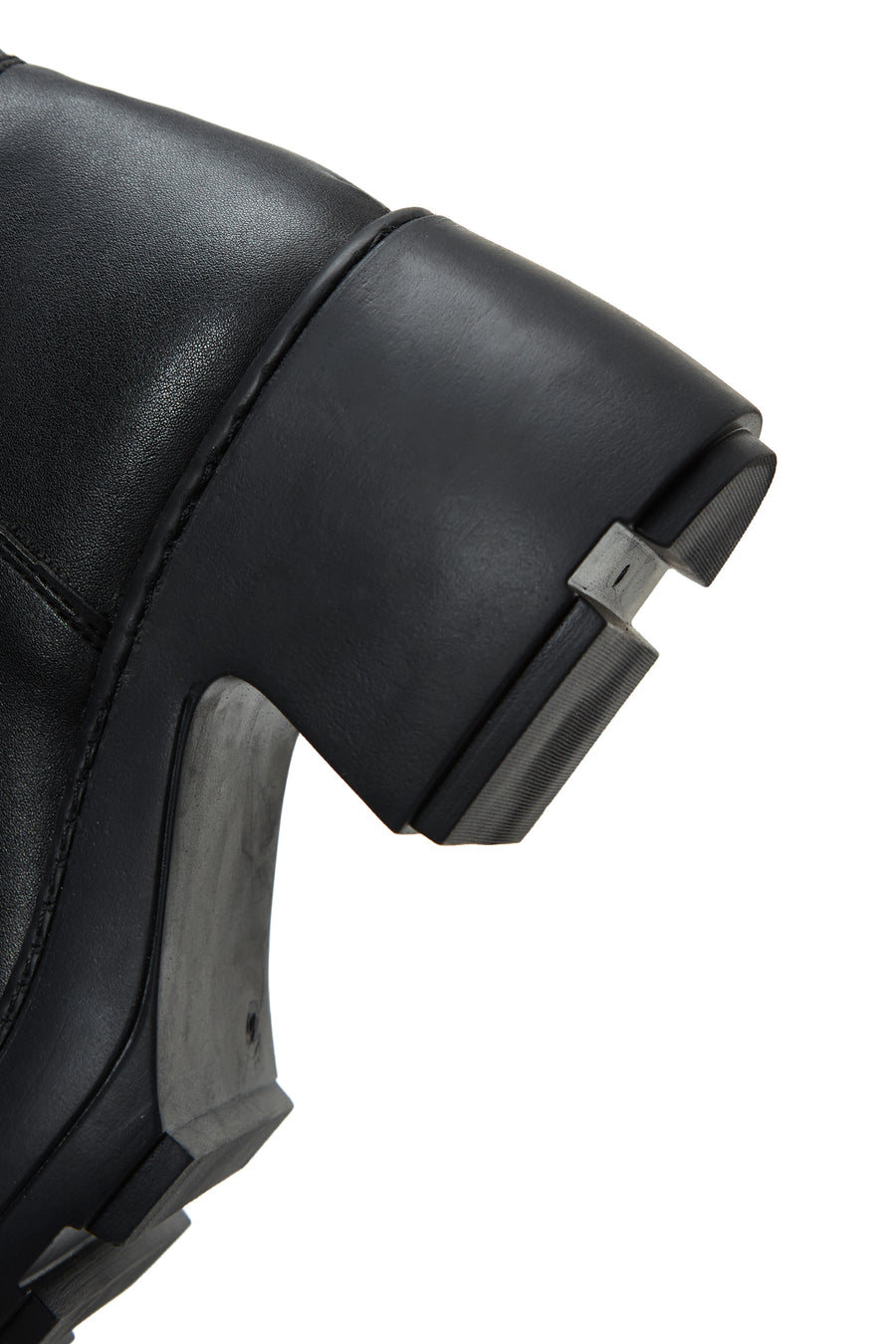 Women's Black Thick Soled Zippered Boots