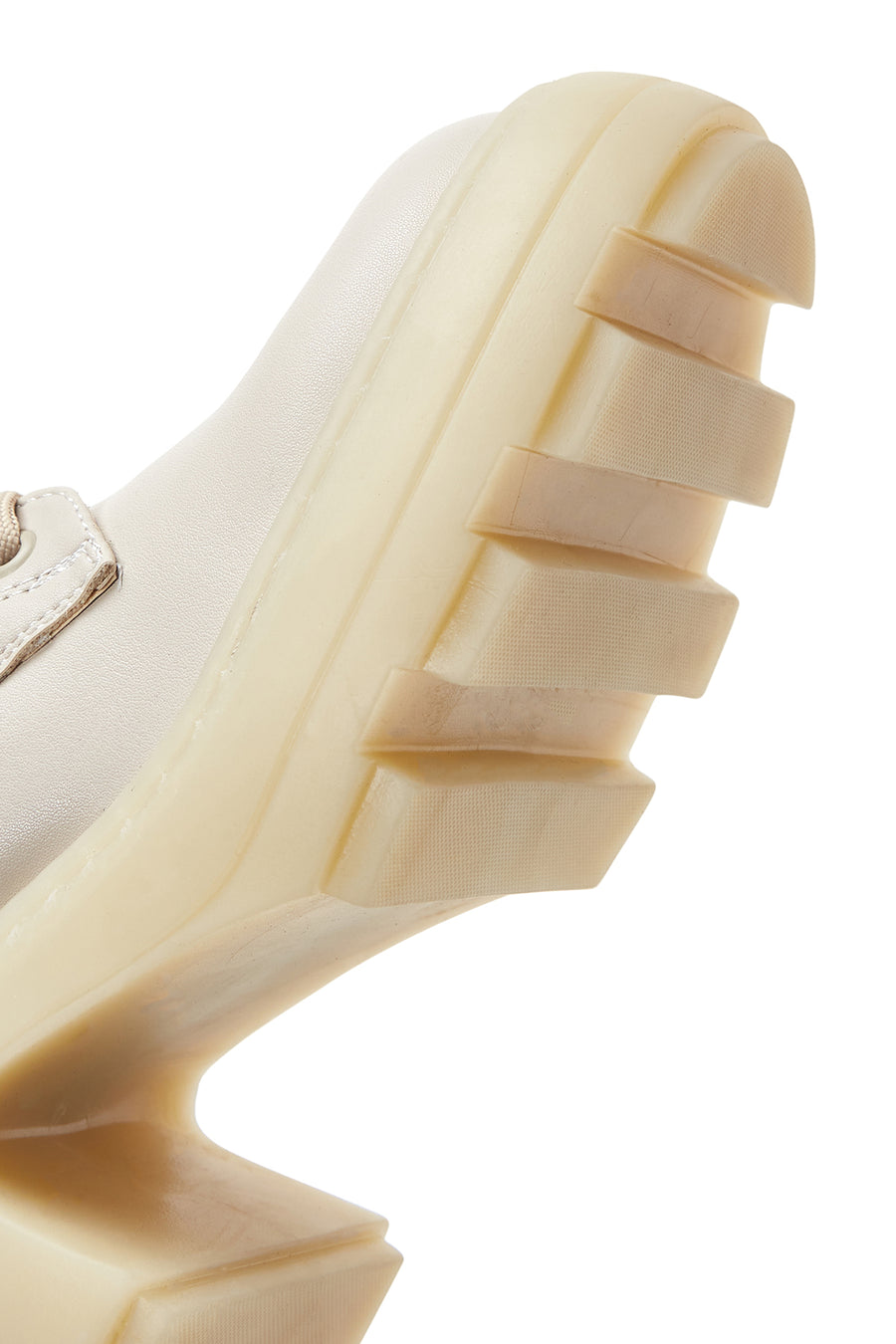 Women's Beige Zippered Heeled Boots
