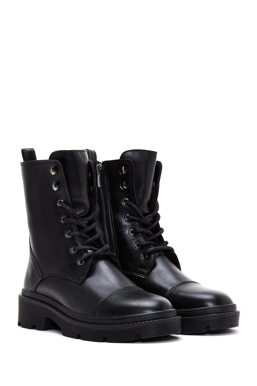 Women's Black Zippered Boots