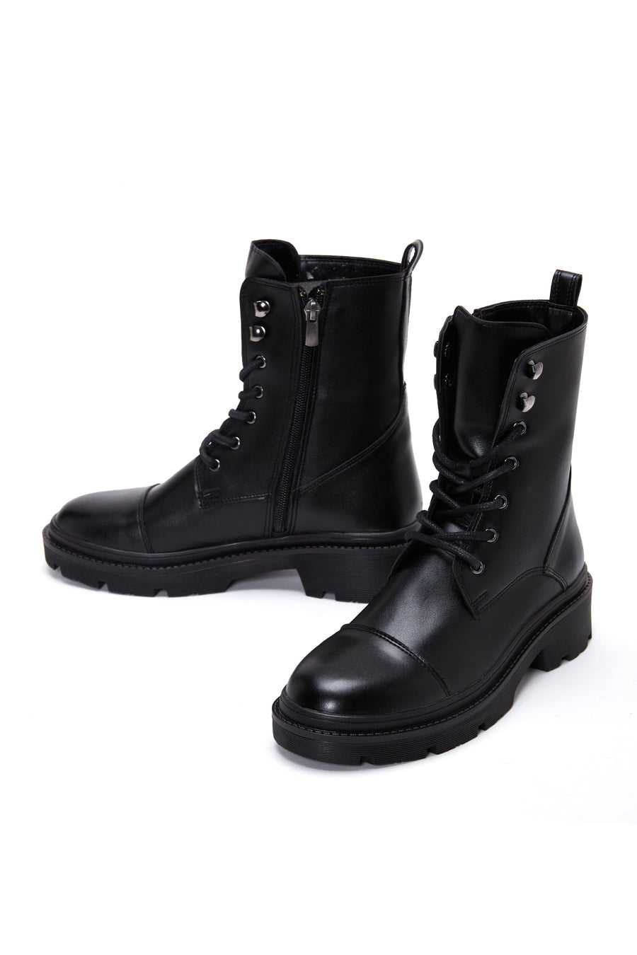 Women's Black Zippered Boots