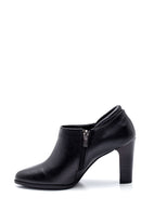 Women's Black Heeled Bootie | Derimod