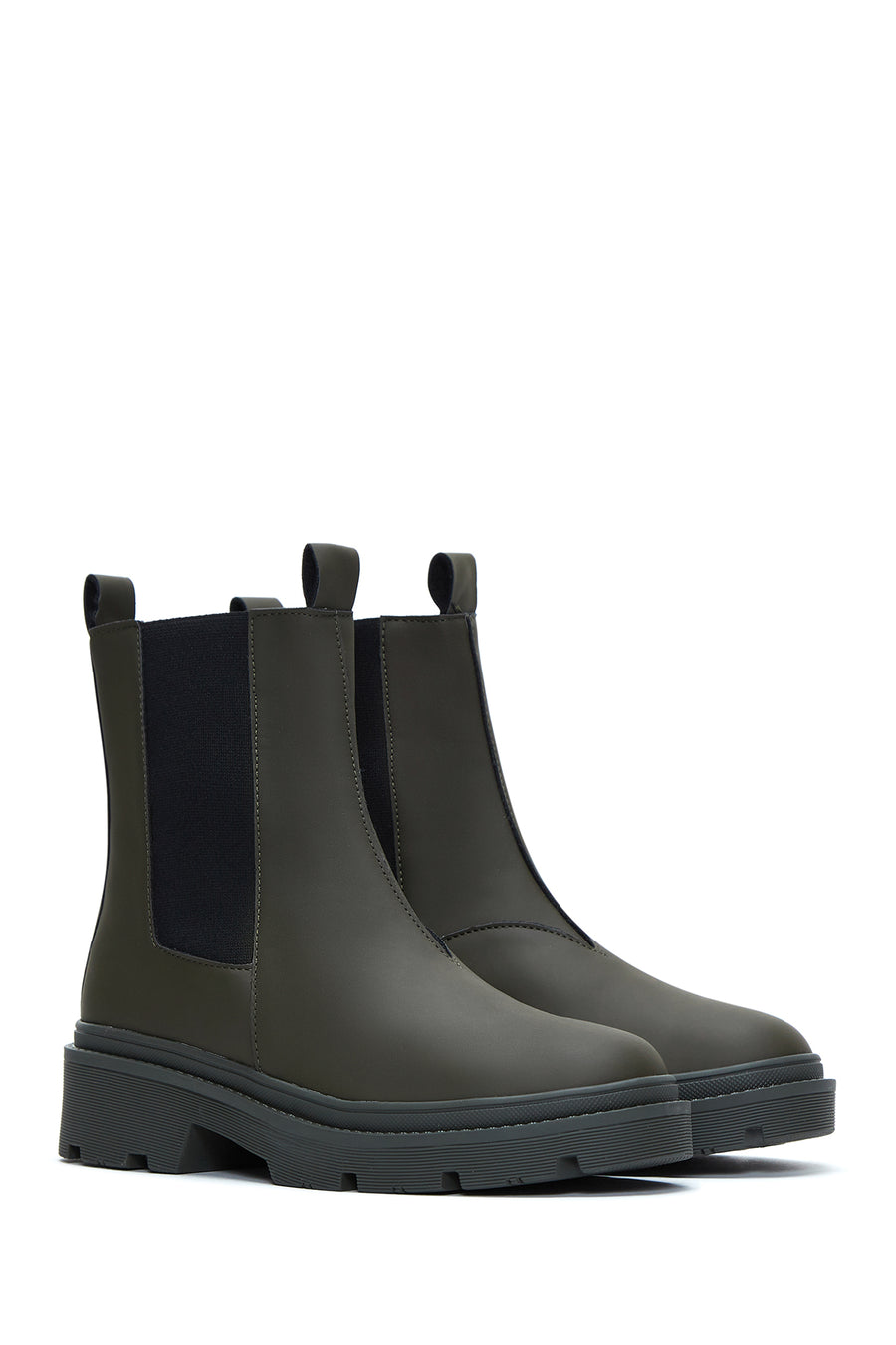 Women's Khaki Chelsea Boots