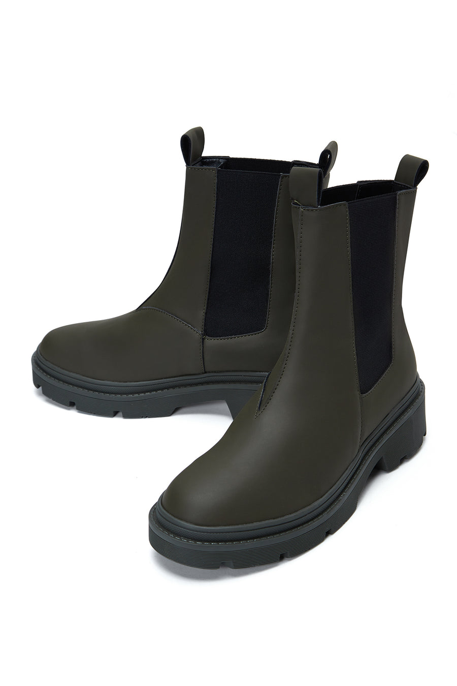 Women's Khaki Chelsea Boots
