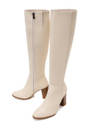 Women's Beige High Heeled Boots | Derimod