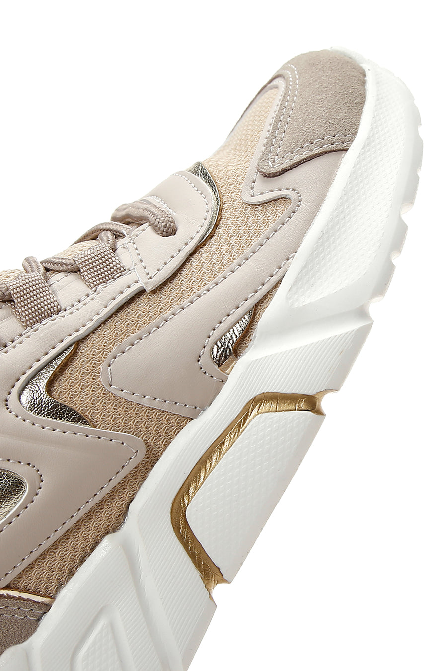 Women's Beige Thick Soled Sneaker