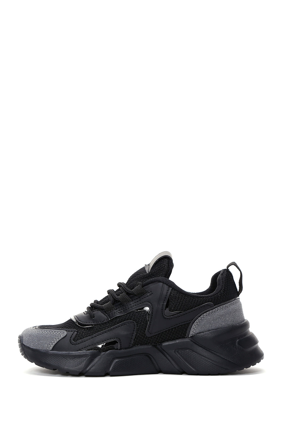 Women's Black Thick Soled Sneaker