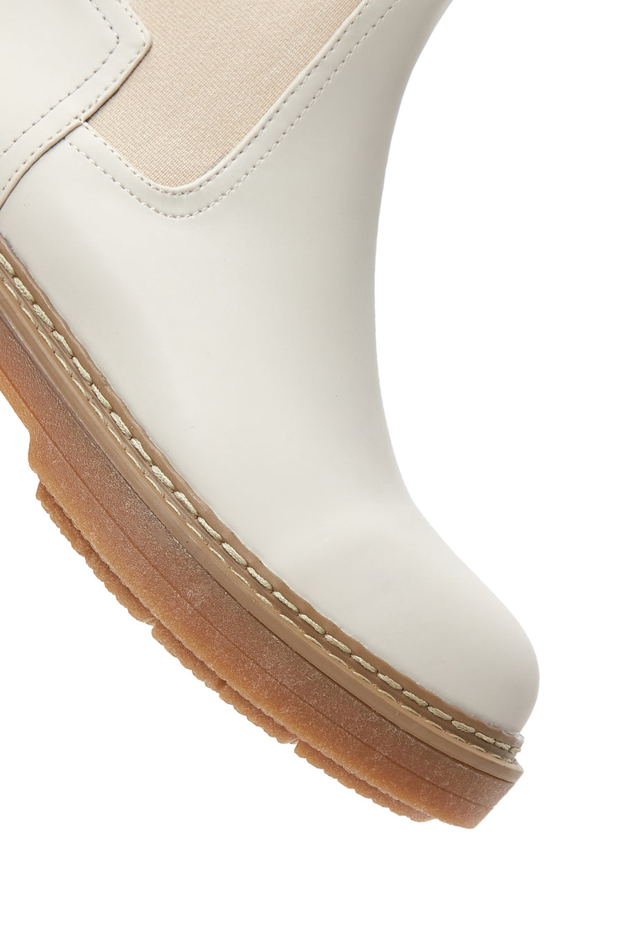 Women's Beige Chelsea Flat Boots