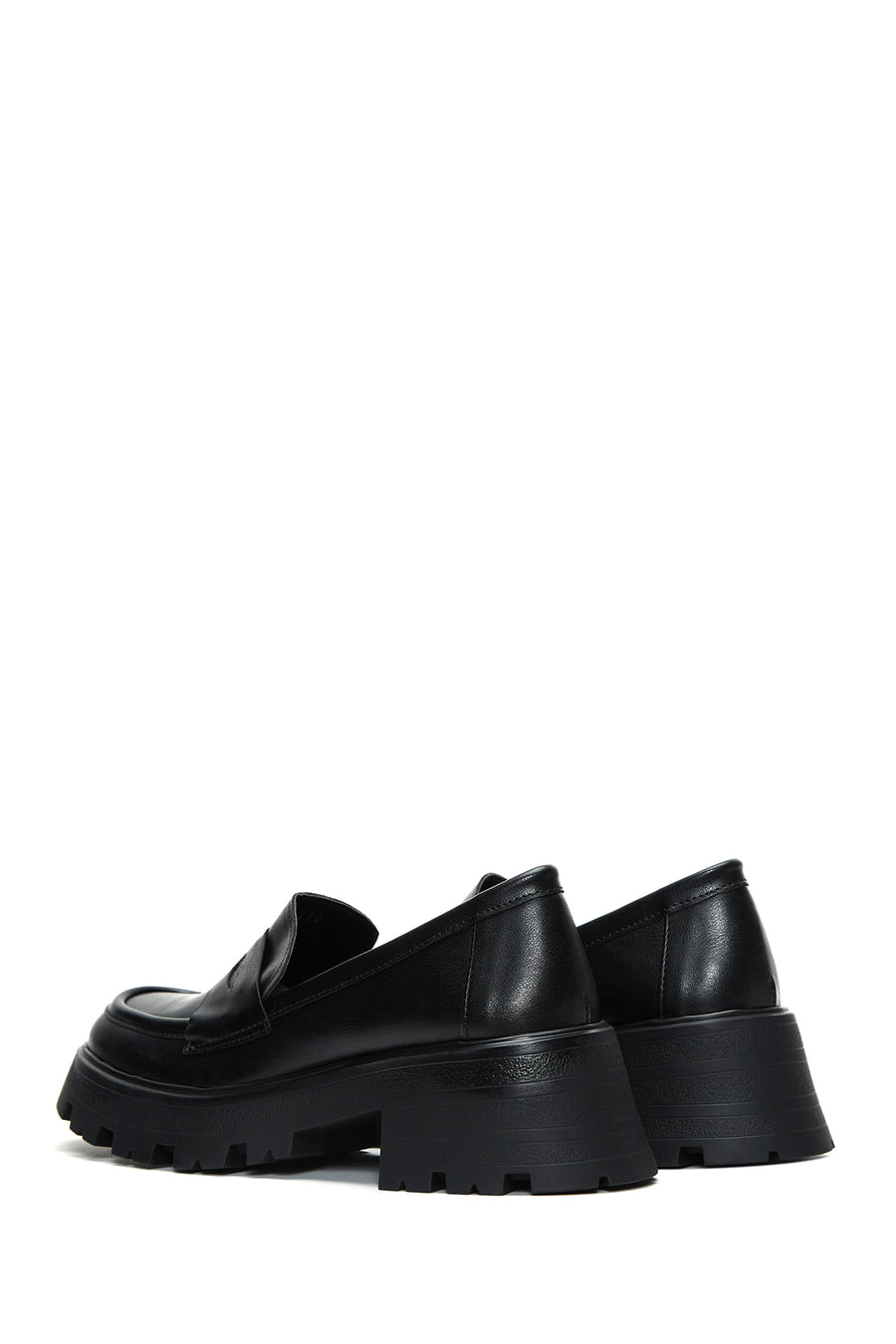 Kadın Siyah Kalın Tabanlı Loafer
